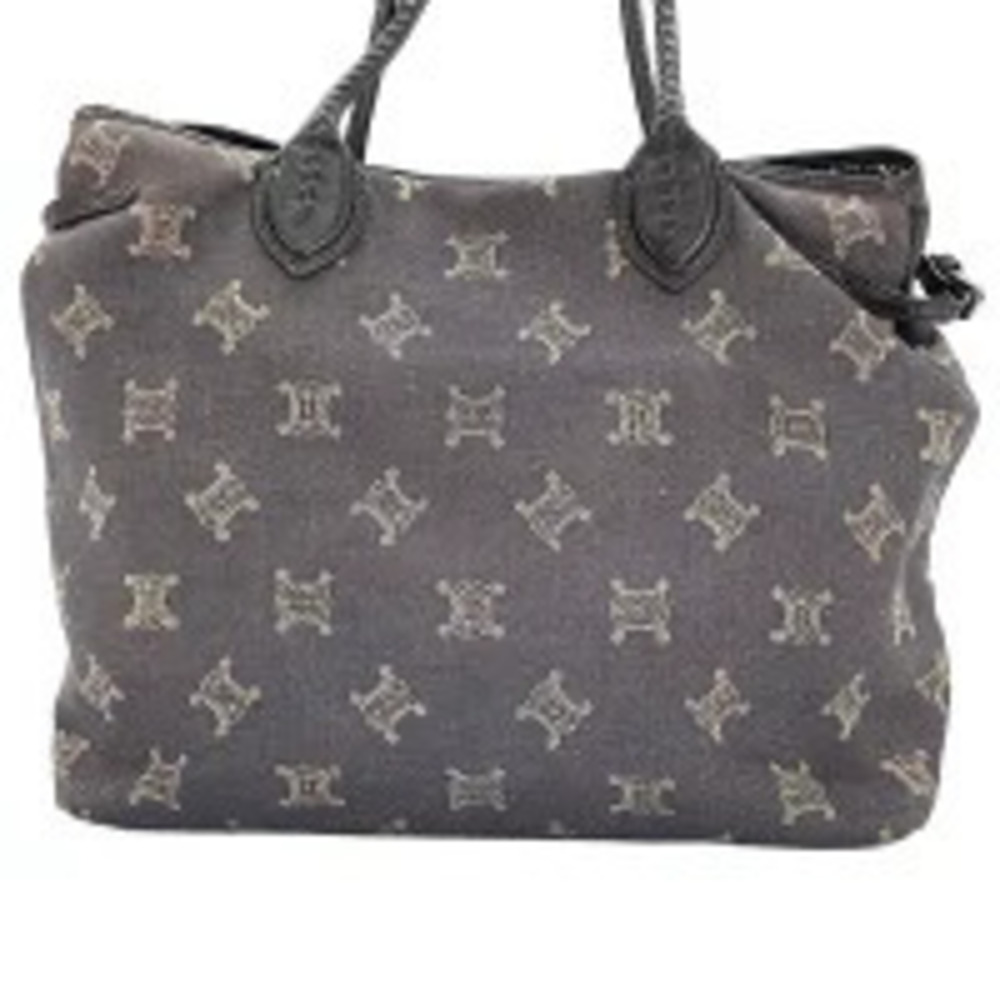 Celine Canvas Macadam Tote Bag Navy Blue